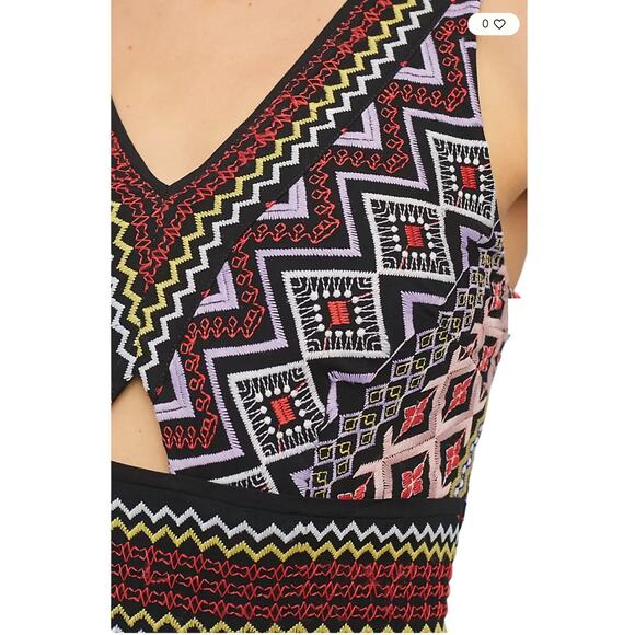 Anthropologie Akemi + Kin Women's Geo-Embroidered Column Dress Size 4 NWT $168 - Picture 4 of 12
